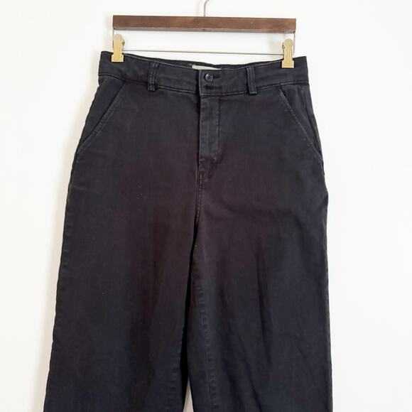 EVERLANE The Organic Cotton Wide Leg Pants Black 12 - Picture 6 of 13